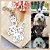 Chaveiro de Prata com 4 Pets - Imagem 1