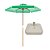 Ombrelone com Base Madeira Guarda Sol 2 Metros Itapema 2m Verde - Imagem 1