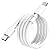 Cabo Carregador Usb-C Tipo C 2 Lados 1m Branco.  Rápido Turbo - KD 02C 60W - Imagem 1