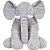 Almofada Elefante Gigante Cinza – Buba PERSONALIZADO COM NOME - Imagem 1