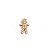Pingente Menino Todo Cravejado Ouro - Ushine - Imagem 1