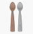 Colheres em Silicone Scooper Woody Brown/Powder Grey - Minikoioi - Imagem 1