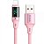 Cabo Usb-A Para Lightning Mcdodo Ca1911 Com Tela Digital - Rosa 1.2 Metros - Imagem 1
