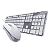 Kit Mouse E Teclado Aigo V500 - Prata - Imagem 1