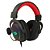 Fone de ouvido Gamer Redragon Zeus X H510-RGB - Preto/Vermelho - Imagem 2