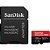 Memória Micro SD SanDisk Extreme Pro 200-90 MB/s U3 com Adaptador de 128 GB - Imagem 2