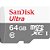 Memória Micro SD SanDisk Ultra 100 MB/s C10 64GB (SDSQUNR-064G-GN3MA) - Imagem 1