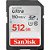 Memória SD SanDisk Ultra 150 MB/s C10 U1 512 GB (SDSDUNC-512G-GN6IN) - Imagem 1