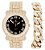 Relógio Masculino Charles Raymond L0504B (L0504RNB Cuban Gld Blk Panther) - Imagem 1
