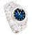 Relógio Masculino Charles Raymond L0504B - Cuban (DXB Silver Magic Blue) - Imagem 5
