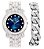 Relógio Masculino Charles Raymond L0504B - Cuban (DXB Silver Magic Blue) - Imagem 1