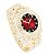 Relógio Masculino Charles Raymond L0504B - Cuban (DXB Gold Blood Red) - Imagem 5