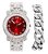 Relógio Masculino Charles Raymond L0504B - Cuban (Roman Silver Blood Red) - Imagem 1