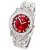 Relógio Masculino Charles Raymond L0504B - Cuban (Roman Silver Blood Red) - Imagem 5