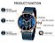 Relógio Masculino CRRJU stainless steel mesh watches - Imagem 5