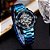 Relógio Masculino Tiong S1089-black blue - Imagem 3