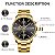 Relógio Masculino GOLDEN HOUR CH-1604M-G-G-B - Imagem 3