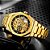 Relógio Masculino Tiong FOR8202-gold black - Imagem 2