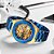 Relógio Masculino Tiong FOR8202-Gold Blue - Imagem 3