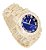 Relógio Masculino Charles Raymond L0504B (L0504RNB Cuban Gold Royal Blue) - Imagem 4