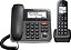 Sistema de telefone com fio/cordless expansível da Panasonic com atendedor automático e bloqueio de chamadas com um toque - 1 aparelho - KX-TGB850B (Preto) - Imagem 1