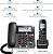 Sistema de telefone com fio/cordless expansível da Panasonic com atendedor automático e bloqueio de chamadas com um toque - 1 aparelho - KX-TGB850B (Preto) - Imagem 3