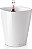 Vaso para Plantas Lechuza 14900 Deltini com Autopotagem para Uso Interno e Externo, 6 x 6 x 7, Branco - Imagem 1