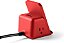 Base de carregamento sem fio HALO com 3 portas USB e 2 tomadas AC, estação de carregamento de celular para até cinco dispositivos, vermelho. - Imagem 4