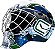 Máscara de goleiro de hóquei licenciada pela equipe da NHL da Franklin Sports - Máscara de goleiro para hóquei de rua para crianças - Máscaras de hóquei de rua da equipe juvenil da NHL - Imagem 1