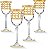 Lorren Home Trends Infinity Gold Ring Taça de vinho tinto, conjunto de 4 - Imagem 1