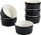Conjunto de 6 Ramequins 10 Strawberry Street Roma, 4 oz, Preto. - Imagem 1