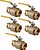 Válvula de Esfera Adaptadora Premium Midline Valve 542VLV034F-5 com Conexões Press x FIP de 3/4 polegadas, Latão (Pacote com 5) - Imagem 1