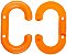 Sr. Chain 80712 Elo Mestre de Plástico Laranja de Segurança, 3 elo, Pacote com 25 unidades - Imagem 1