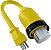 Adaptador de Cabo de Energia para RV Conntek 14222 de 1,5 pés, Plugue Macho de 15 A para Conector Fêmea Bloqueável de 50 A 125/250 Volts, Amarelo - Imagem 1