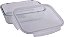 Recipiente de armazenamento de alimentos de vidro LOCK & LOCK Purely Better com tampa, retangular - 51 oz, transparente. - Imagem 3