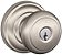 Fechadura de entrada com chave SCHLAGE F51A AND 619 AND Andover Knob com acabamento de níquel acetinado - Imagem 1