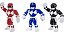 Power Rangers Playskool Heroes Mega Mighties Pacote com 3 Rangers - Rangers Vermelho, Azul e Preto 10 polegadas, Figuras de ação para crianças de 3 anos ou mais (Exclusivo da Amazon) - Imagem 1