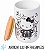 Pote de lanche de cerâmica resistente à cera com tema de esqueleto de Halloween da Sanrio Hello Kitty da Silver Buffalo, preto e branco (pequeno) - Imagem 5
