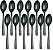 Utensílios de Prata Steelite Varick Malcolm, Textura Martelada Acetinada, Cabo Moderno, Aço Inoxidável 18/10, Utensílios de Prata para Uso Comercial em Restaurantes de Alimentação. - Imagem 1