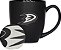 Caneca bistrô de cerâmica fosca preta gravada a laser de 16oz da NHL Hockey da Rico Industries - para bebidas quentes ou frias - Imagem 1