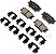Kit de pastilhas de freio traseiras de disco cerâmico ACDelco Gold 17D1212CHF1 com presilhas. - Imagem 1