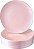 Pratos de Jantar Descartáveis | 40 unidades | Pratos de Plástico Resistente | Aparência Elegante de Porcelana Fina | Opulência - Rosa (10,25”) - Imagem 1