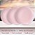 Pratos de Jantar Descartáveis | 40 unidades | Pratos de Plástico Resistente | Aparência Elegante de Porcelana Fina | Opulência - Rosa (10,25”) - Imagem 4