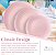 Pratos de Jantar Descartáveis | 40 unidades | Pratos de Plástico Resistente | Aparência Elegante de Porcelana Fina | Opulência - Rosa (10,25”) - Imagem 2