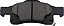 Conjunto de pastilhas de freio traseiro de cerâmica TRQ para Dodge Durango 11-12 Jeep Grand Cherokee - Imagem 2