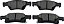 Conjunto de pastilhas de freio traseiro de cerâmica TRQ para Dodge Durango 11-12 Jeep Grand Cherokee - Imagem 4