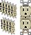 Tomada Duplex Enerlites, Tomadas de Parede Elétricas de Grau Residencial, 15A 125V, Autoaterramento, 3 Fios, 2 Polos, Listado pela UL, 61580-I-10PCS, - Imagem 1