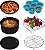Acessórios para Fritadeira sem Óleo COSORI, Conjunto de 6 - Ideal para a Maioria dos Fornos de 5.0 Qt e Maiores, Forma para Bolo e Pizza, Suporte de Metal, Grelha e Esp - Imagem 1
