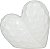 Escultura de Coração de Porcelana Deco 79, 8 x 4 x 8, Branca - Imagem 3