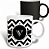 Caneca Mágica Transformadora 3dRose Preto e Branco Chevron Monograma Inicial V, 11 oz - Imagem 3